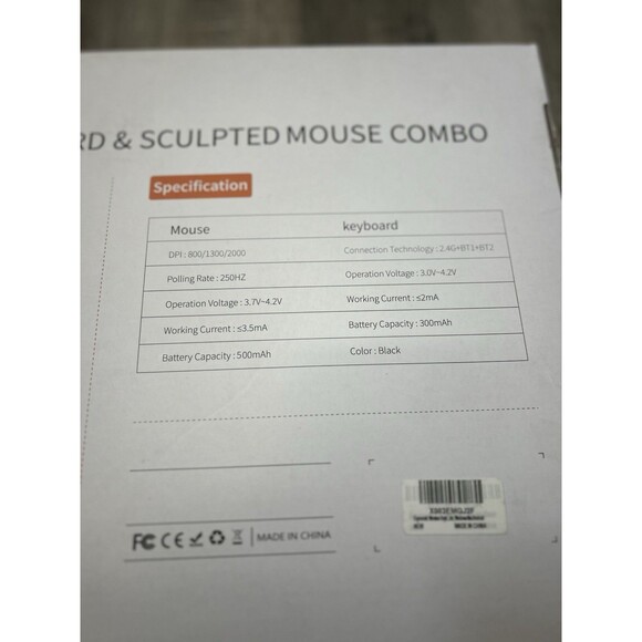 Ergonomic Wireless Split Keyboard Mouse ProtoArc EKM01 Full Size Ergo Bluetooth - Picture 3 of 11